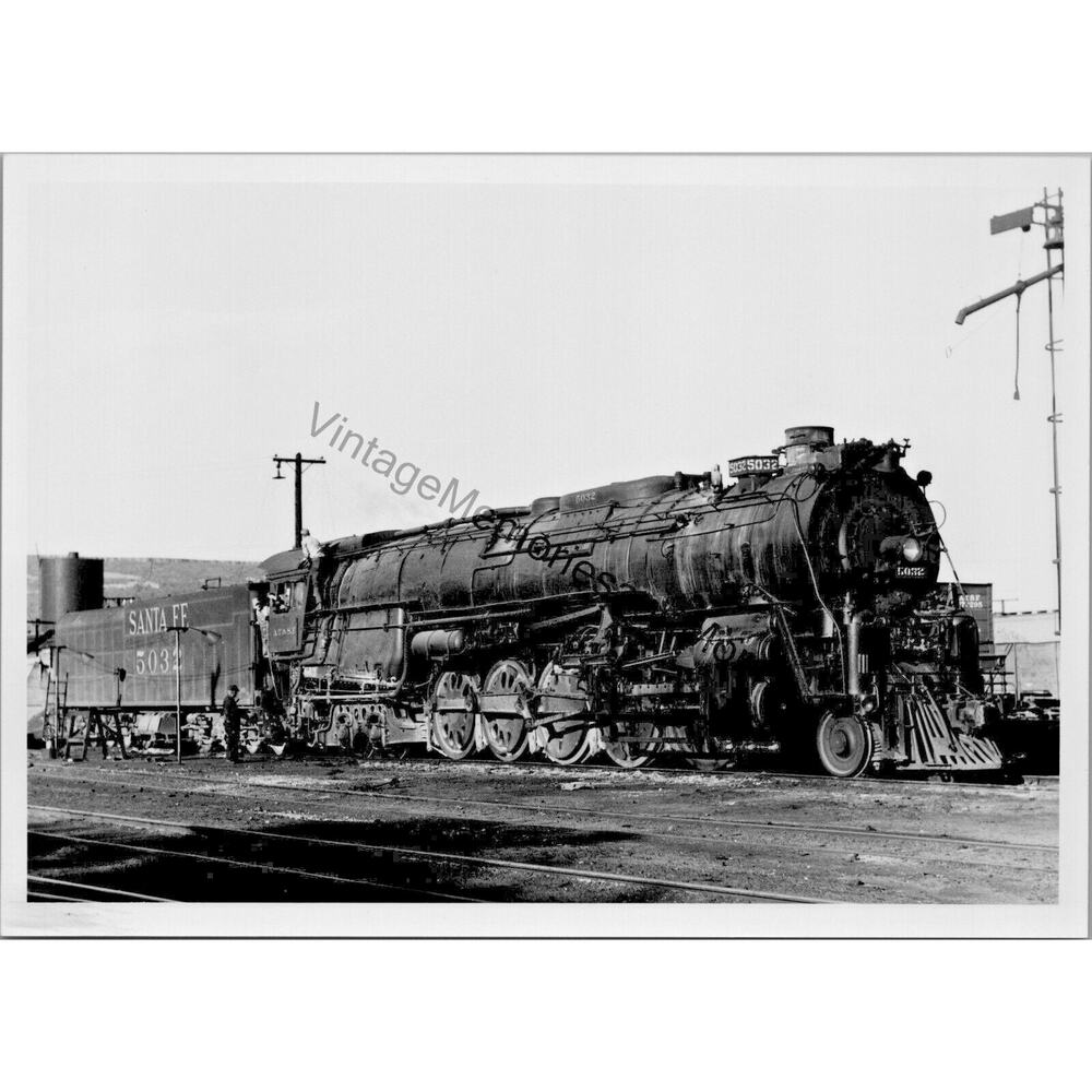 Vtg atchison, topeka, & santa fe railway a.t.se 5032 steam locomotive t2-334